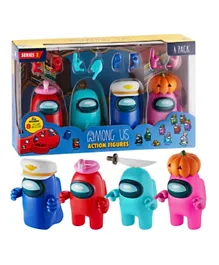 Among Us Series 2 Pack Of 4 Crewmate Action Figure With Hands And Accessories Set - 11.5cm
