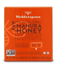 WEDDERSPOON Raw Monofloral M Honey On The Go Kfactor 16