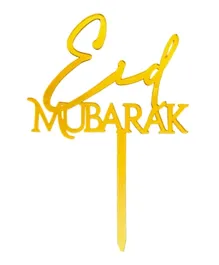 Highland Eid Mubarak Cake Topper - Gold Acrylic