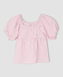DeFacto Frill Sleeves Top - Pink