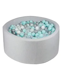Ezzro Round Ball Pit With 400 Balls - Light Grey, Transparent, Baby Blue, White