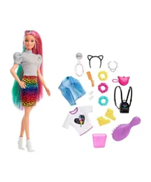 ​Barbie Leopard Rainbow Hair Doll - 30.4cm