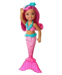 Barbie Dreamtopia Chelsea Mermaid Pink Hair & Tail - 16 cm