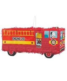 Unique Fire Truck 3D Pinata - Red