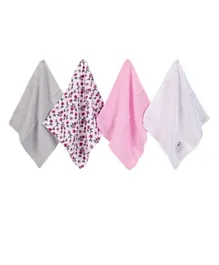Luvable Friends Wash Clothes Floral - Pack of 4