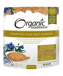 ORGANIC TRADITIONS Sprouted Omega Flax Seed Powder - 227g