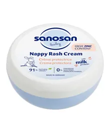 Sanosan Baby Nappy Rash Cream With Zinc - Jar of 150mL