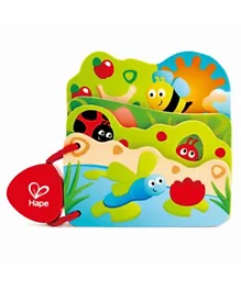 Hape Baby's Bug Themed Wooden Book - Green