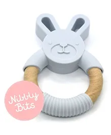 Nibbly Bunny Teether- Ice Grey