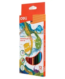 Deli Watercolour Pencil Colors - Pack of 12