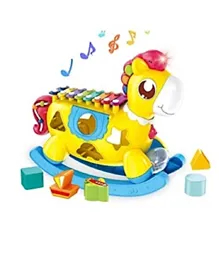 Huanger Baby Toys Musical Pony with Blocks - Multicolor