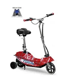 Megawheels Zippy 24V Electric Scooter with Training Wheels - Red Spider