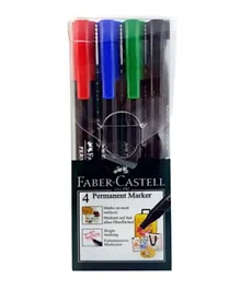 Faber Castell Slim Permanent Markers - Pack Of 4