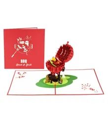 GENERIC BBQ Pop Up / 3D Birthday Greeting Card