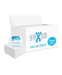 Pixie Disposable Changing Mats 30 + Pack of 2 Pixie Water Wipes 36 Pieces each