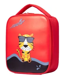 Snack Attack Cat Theme Insulated Lunch Bag - Red