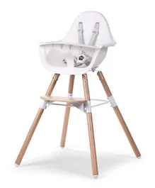 Childhome Bundle Evolu 2 Chair Natural White + Angel Cushion - Grey