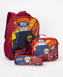 Naruto Classic Backpack + Lunch Bag + Pencil Case Set Multicolor - 16 Inches