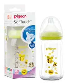 Pigeon Softouch Wide Neck Decorated Glass Bottle - 160mL