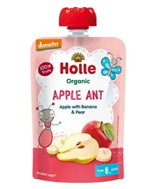 Holle Organic Pure Fruit Pouch Apple and Banana with Pear Puree - 90g