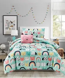 PAN Home Little Animal 3-Piece Comforter Set With Toy - Green