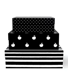 Kate Spade New York Black Decorative Storage Boxes with Lids - Pack of 3