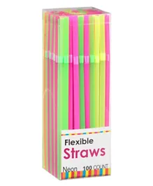 Creative Converting Paper Multicolour Straws - Pack of 100
