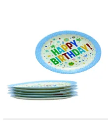 Italo Happy Birthday Disposable Round Plates - 6 Pieces