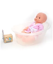 Vinyl Doll With Water Bath Tub - 8 Inches