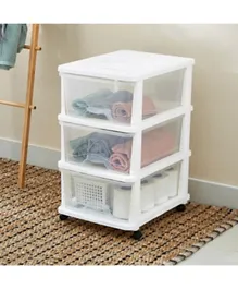HomeBox Kevin 3 Tier Drawer Set with Wheels