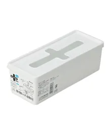 صندوق هوكان-شو البلاستيكي المنزلق - أبيض