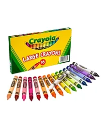 Crayola Lift Lid Box Large Crayons Multicolor - Pack of 16