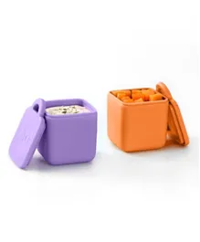 Omiebox OmieDip Dip Containers 2 Pieces - Purple & Orange