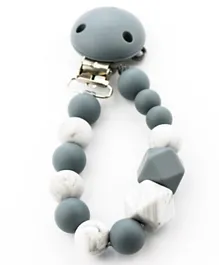 Desert Chomps Silicone Teething Clips - Grey Marble