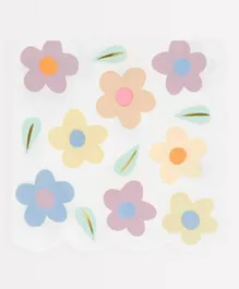 ميري ميري مناديل صغيرة بنقشة الزهور السعيدة - 16 قطعة