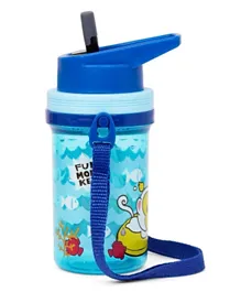 Eazy Kids Water Bottle With Straw Blue - 500mL