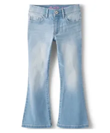 The Children's Place Low Rise Flare Jeans - Cloudless Wash