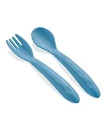 Babyjem Baby Spoon And Fork Set - Blue