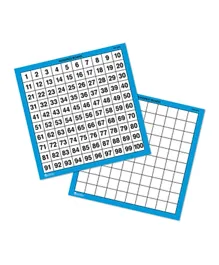Learning Resources Laminated Hundreds Boards - Pack of 10