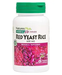 Natures Plus Herbal Actives Red Yeast Rice 600mg - 60 Tablets