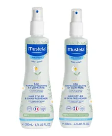 Mustela Hair Styler and Skin Freshener Pack of 2 - 200mL Each