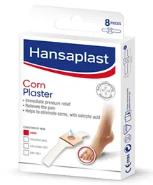 Hansaplast Corn Plaster with Salicylic Acid Eliminates Corns - Pack of 8 Strips