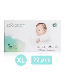 Eco Boom Baby Bamboo Biodegradable Disposable Diaper Pants Size 5 - 72 Pieces