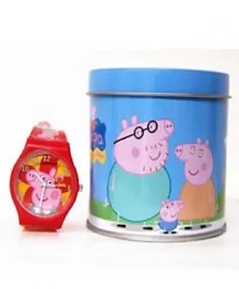 Diakakis Watch In Tin Box Peppa Pig 3D Designs - Multicolor