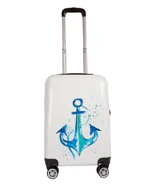 Anemoss Anchor Suitcase - Blue & White