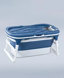 BAYBEE Foldable Bath Tub for Kids and Adults - Blue