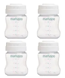 Mamajoo Breast Milk and Baby Food Storage Containers Pack of 4 White - 150 ml each