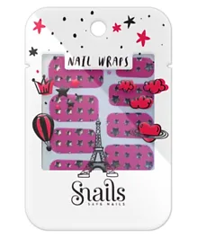 Snails Nail Wrap - Pink Stars