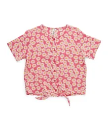 Little Pieces Daisy Printed Top - Fruit Dove