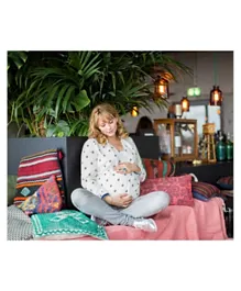 Mums & Bumps Mara Mea Maternity & Nursing Embroidered Blouse - Mosaic Maze